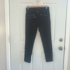 Carmar stretch black moto zipper jeans size 26